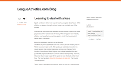 Desktop Screenshot of blog.leagueathletics.com
